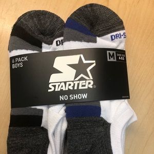 STARTER Boys 6-Pack No-Show Socks ***New w/Tags***